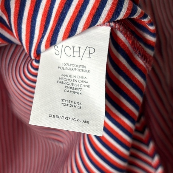Cabi Women's Franklin Patriot Striped Popover V-Neck Blouse Size Small - Picture 6 of 7